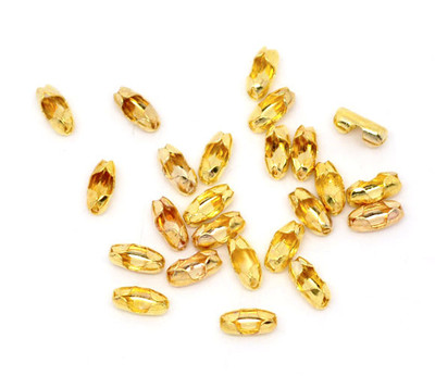 Sexy Sparkles 1500 Pcs Gold Plated Connector Clasp Fit 1mm-1.5mm Ball Chain 5x2.