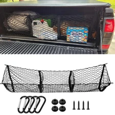 For Toyota Tacoma 2005-2023 Trunk Bed Cargo Net 3 Pocket Elastic Storage Mesh