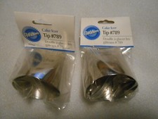 Two New Wilton Large Cake Icer Icing Stainless Steel Decorating Tips #789