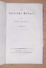 Das baierische Budget und seine Tadler 1819 B...
