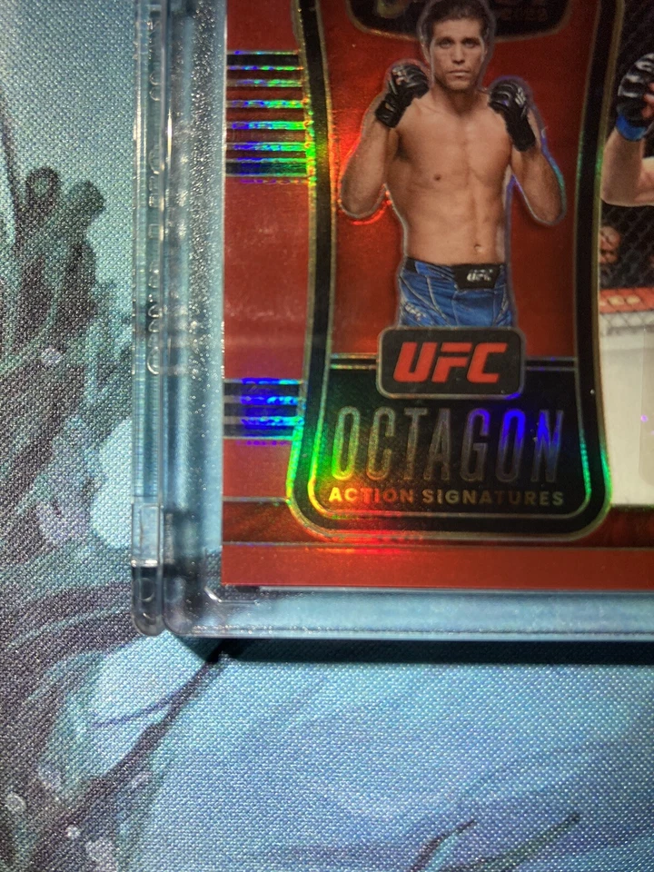 2022 Panini Select UFC - Octagon Action Signatures Red Prizm #OA-BOT Brian... - Image 4 of 4