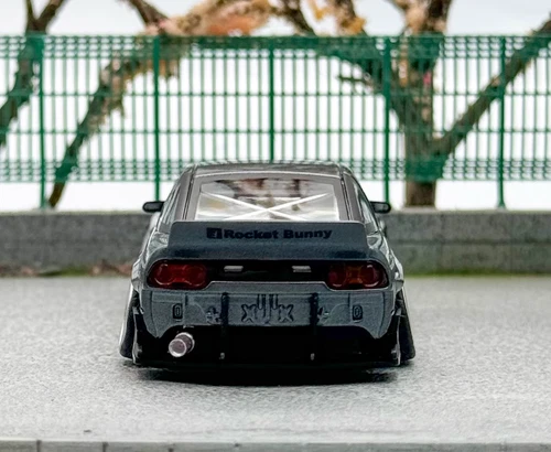 MT 1:64 JDM Gray Silvia S13 180SX Rocket Bunny Model Diecast Metal Car - Picture 8 of 18
