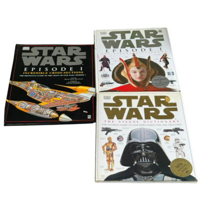 3 Star Wars Books OT/Episode 1 Incredible Cross-Sections & ULT Visual Guide Rare