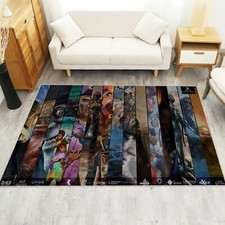 X Box Video Game Legends Decoration, Nostalgic Gamer Area Rug, Gaming room Decor