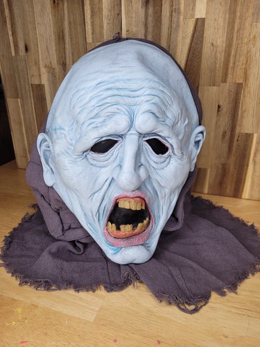 Zombie Goblin Full Head Mask & Half Head Undead Helmet Skeleton Mask Set Of 2 - Picture 12 of 23