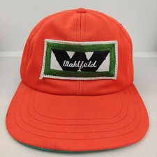 Vintage MADE IN USA Wahlfield Oil Gas Patch Trucker Hat Snapback Cap