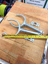 Pair 5/8 Inch Galvanised Rowlocks and Plates Boat Dinghy Yacht Tender Large