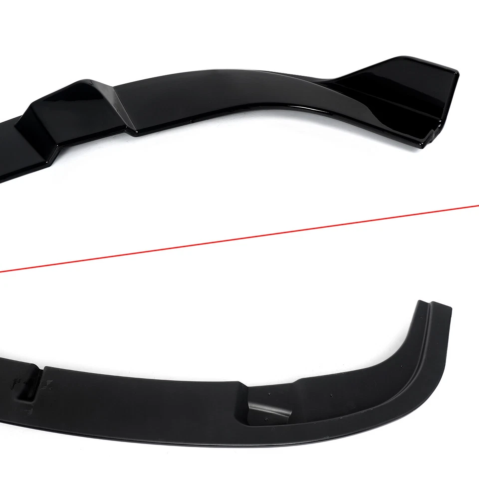 For BMW 5 Series E60 E61 M Sport 2004-10 Glossy Black Front Bumper Lip Splitter Foto 4 de 4