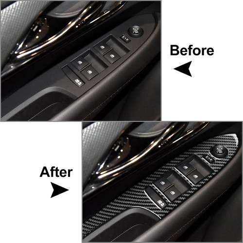 Carbon Fiber Interior Window Lift Switch Cover Trim Fit Cadillac ATS ATS-L 13-19 - Foto 9 di 10