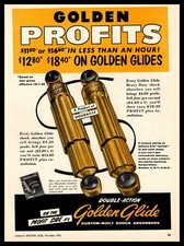 1955 Houdaille Hershey Corp. Golden Glide Double-action Shock Absorbers Print Ad