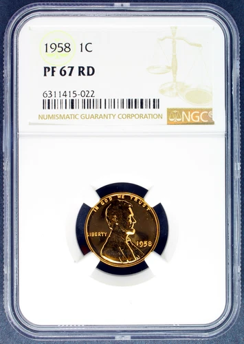 1958-P 1C NGC PF 67 RD