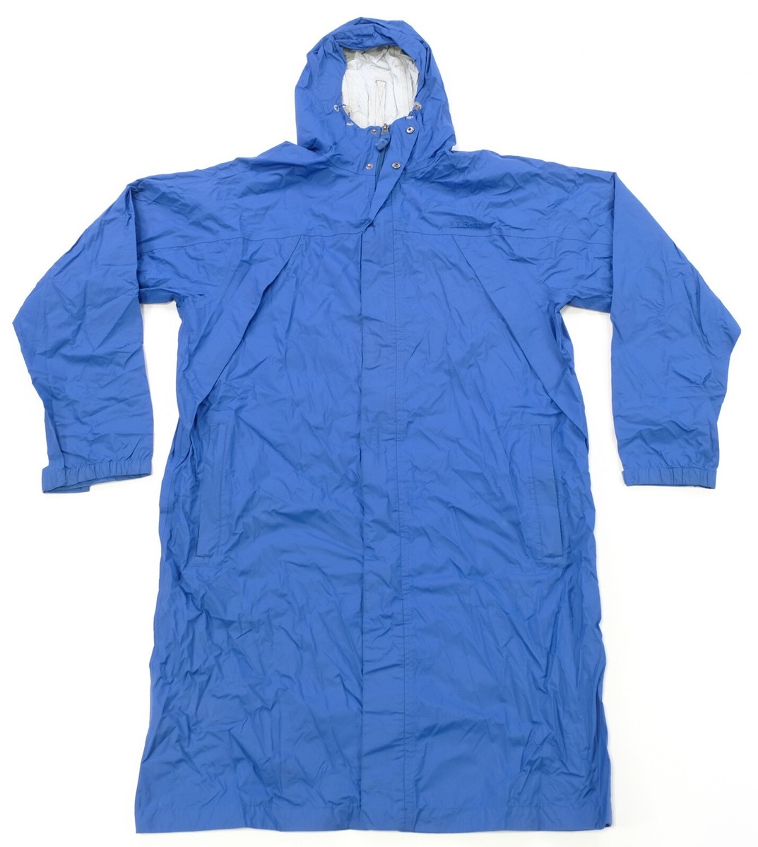Rare Vintage L.L. BEAN 0GFX8 Nylon Long Trench Coat Rain Jacket