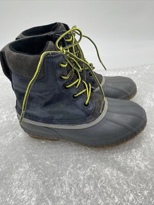 Sorel Cheyenne || Kids Size Camo Leather/Rubber Winter Sniw