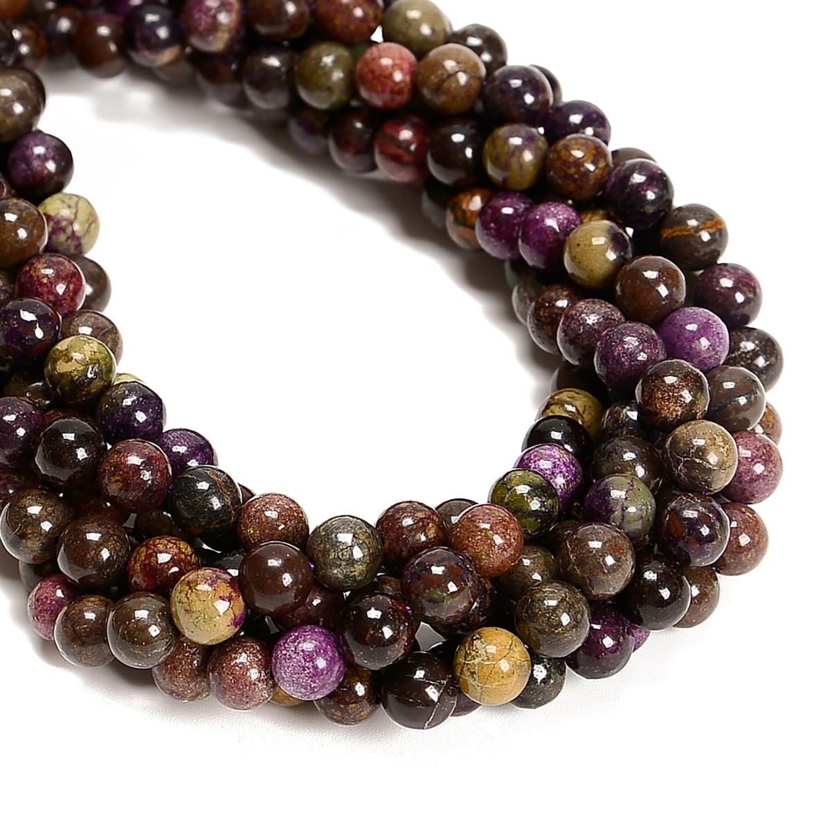 Natural Atlantisite Stichtite Smooth Round Beads 5mm 6mm 8mm 10mm  Strand