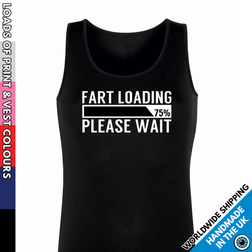 Ladies Fart Loading Vest • Tank Top Trumping Lady Rude Secret Santa Gift Cute - Picture 1 of 6