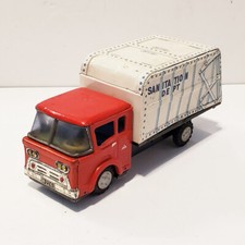 Sanitation Dept Garbage Truck RARE 1950s Tin Litho Friction Toy Mitsuhashi Japan