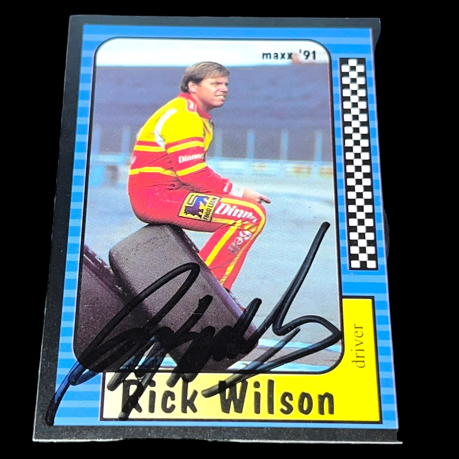 Rick Wilson FOOD LION autographed VINTAGE 1991 MAXX WINSTON CUP NASCAR ...