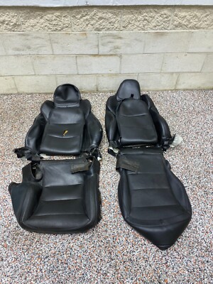 2013 CORVETTE C6 GRANDSPORT OEM BLACK LEATHER SEAT COVER SET DR PS USED