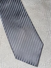 Vesuvio Napoli Mens Dress Tie Size 57 Silver Striped 100 Polyester Business