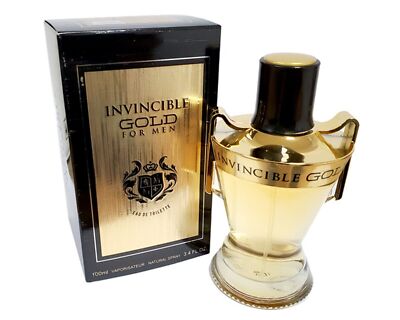 INVINCIBLE GOLD Oz EDT Perfume Men Cologne Toilette EDT Spray