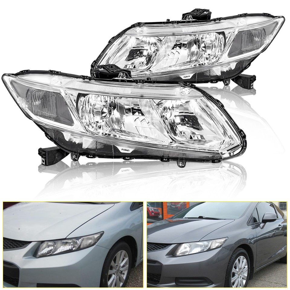 AUXITO Headlights Headlamps Assemblies LH RH For 20122015 Honda Civic
