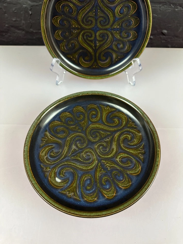 6 x Denby Bokhara / Kismet Tea / Side Plates 6.5" Wide Set - Image 2 of 4