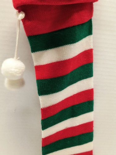 Vintage 1980 Kurt S Adler Acryl rot weiß & grün gestreift Weihnachtsstrumpf - Bild 7 von 9