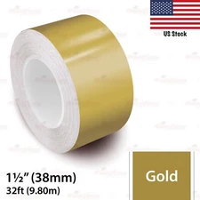 1-1/2" Vinyl Pinstriping Pin Stripe Car Styling Tape Decal Sticker 38mm GOLD