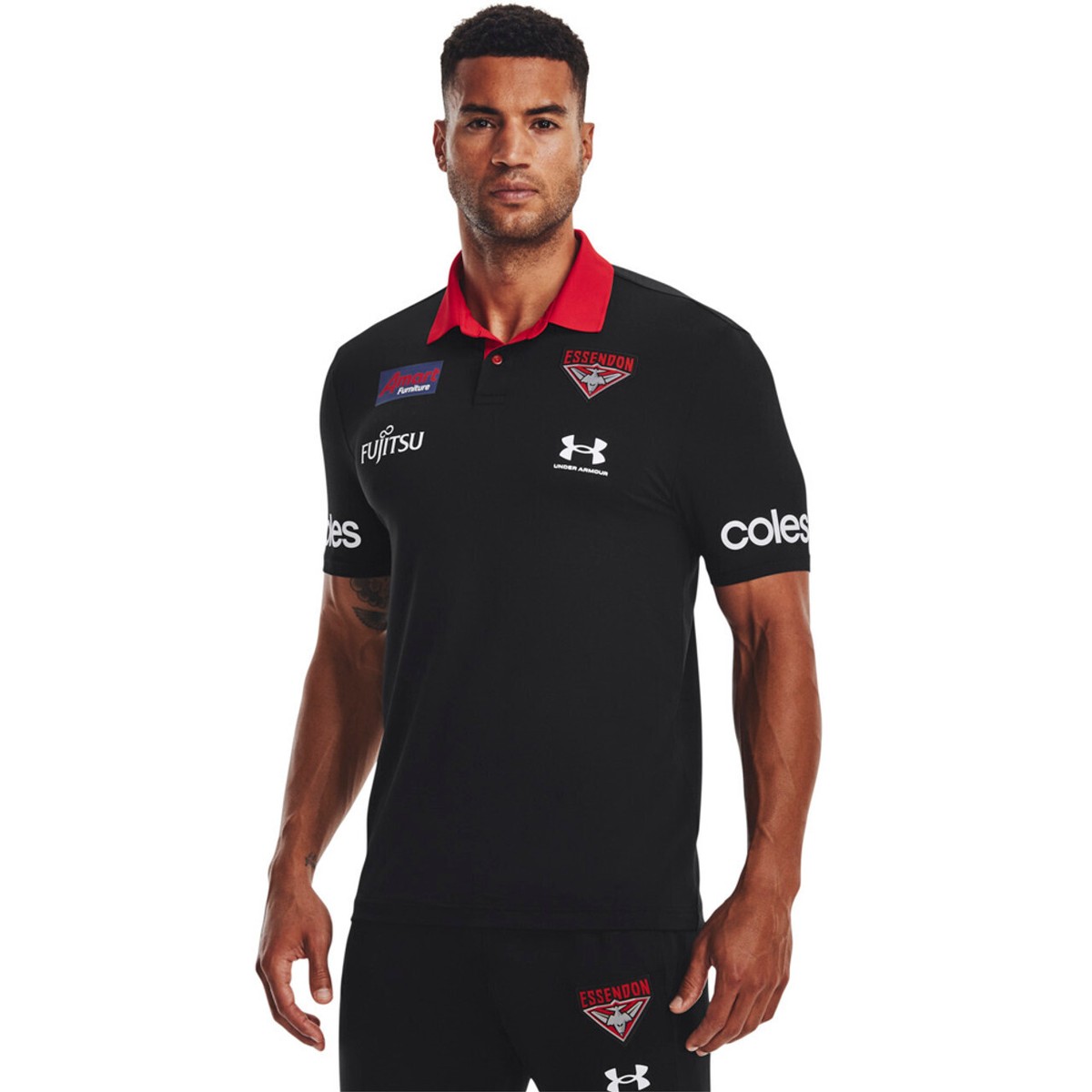 Essendon Bombers AFL Under Armour Team Polo Sizes S-3XL! T3