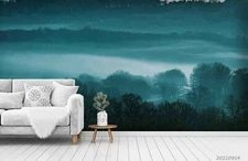 3D Forest Lake Wallpaper Wall Mural Removable Self-adhesive Sticker9525