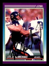 1990 Score Football #197 Steve McMichael Signed Autograph (no COA) *d2