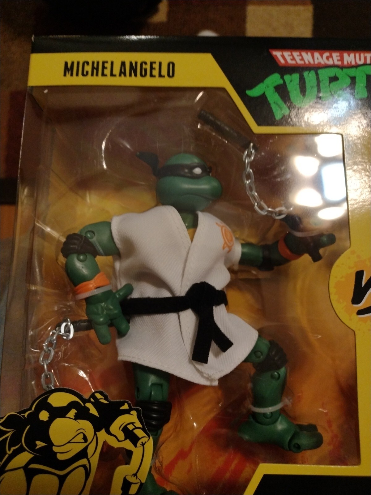 TMNT vs COBRA KAI: Michaelangelo Playmates 6" Figure Karate Kid 1980's retro
