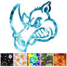 Cartoon Rhino - Decal Sticker - Multiple Patterns  Sizes - ebn6733