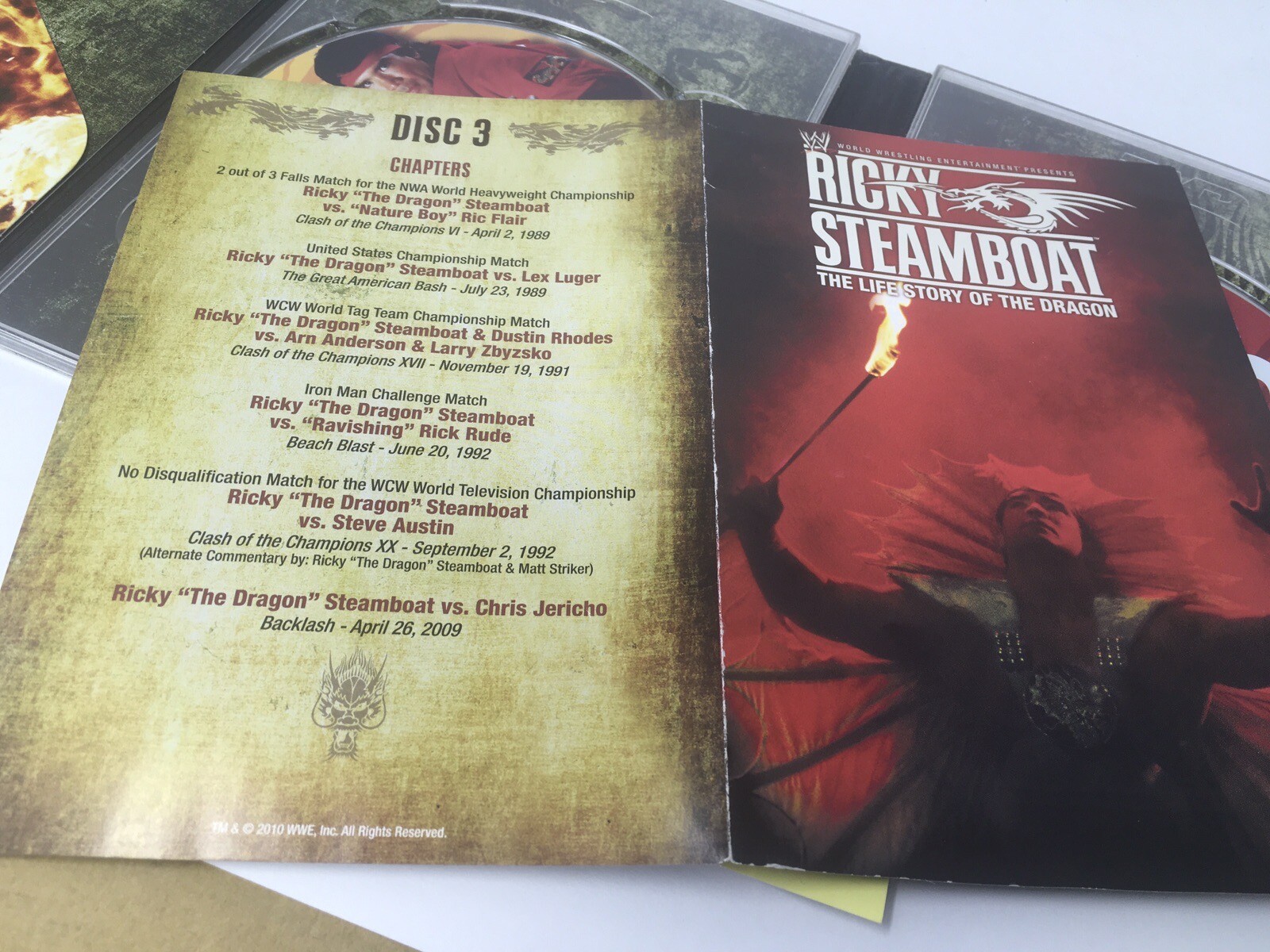 WWE Ricky Steamboat The Life Story of the Dragon (DVD, 2010, 3Disc