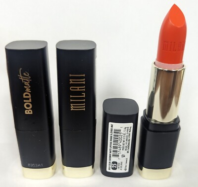 LOT OF 3 MILANI BOLD COLOR STATEMENT MATTE LIPSTICK  I AM BRAVE 0.13oz EA