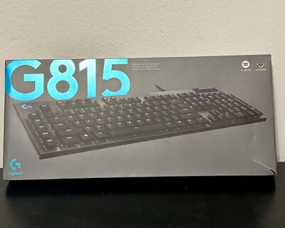 Logitech G815 LightSync RGB Mechanical Gaming Keyboard (Tactile)- Used