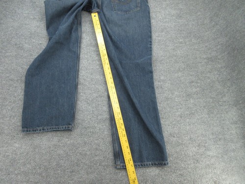 Pantalones de mezclilla Carhartt para hombre 38x32 azul relajado lavado oscuro ropa de trabajo (ACT. 38x31) - Imagen 6 de 12