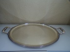 Christofle MALMAISON gro&szlig;es Tablett mit Henken 64 cm versilbert TOP-Zustand