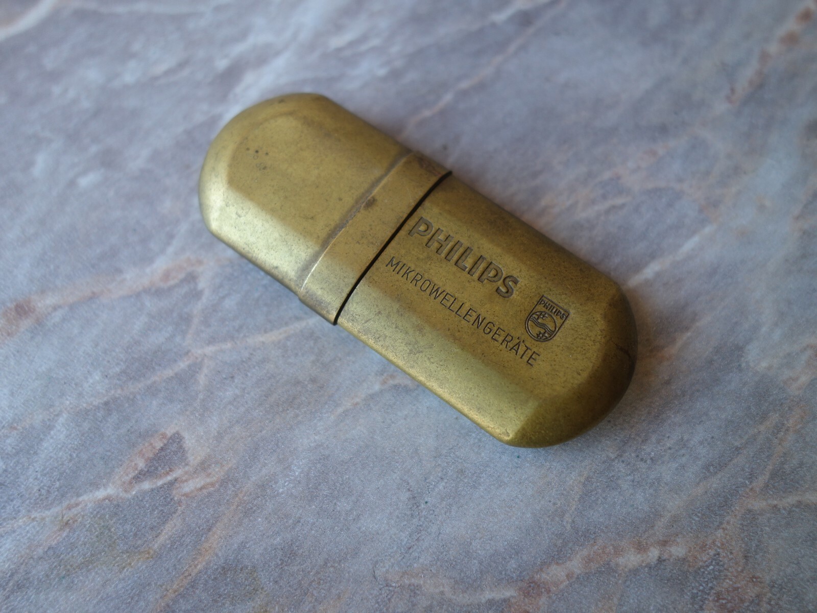 VTG OLD VERY RARE GERMAN BRASS No.5 LIGHTER LIMITED EDITION ADVERTISING