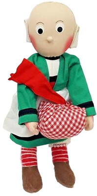 Becassine by Minerve Cloth 13'' Doll French Cloth Bag Umbrella Vintage 1970's 