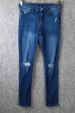 H M DENIM Jeans Girls 13-14Y Blue Skinny Fit Stretch Denim Pants