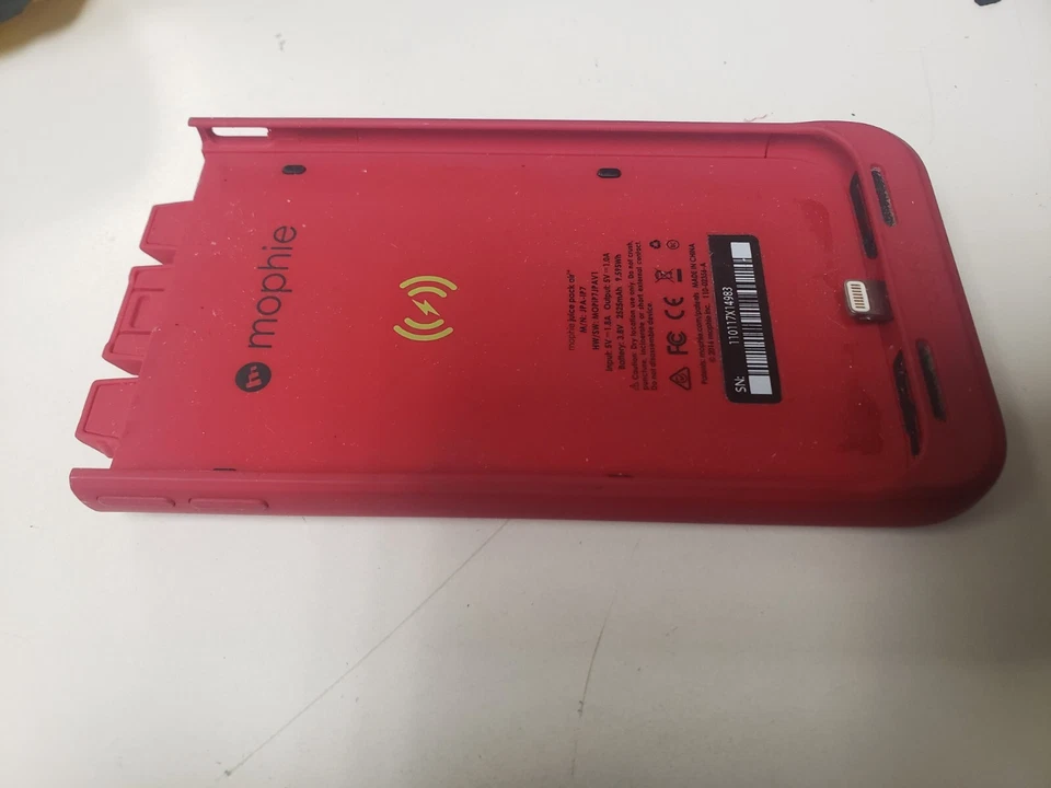 Mophie Juice Pack Air JPA-IP7 2525mAh para iPhone 6/6s producto rojo usado LEER Foto 4 de 4