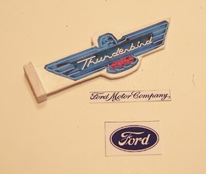 1/24, 1/18 Diorama Ford Thunderbird Outdoor Dealer Neon Looking 2-Sided Sign