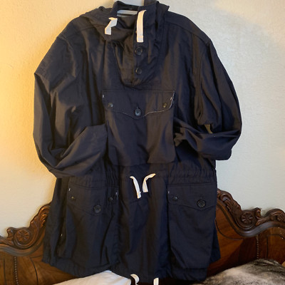 Engineered Garments RARE Over Parka XL Poplin Navy Cotton RARE 