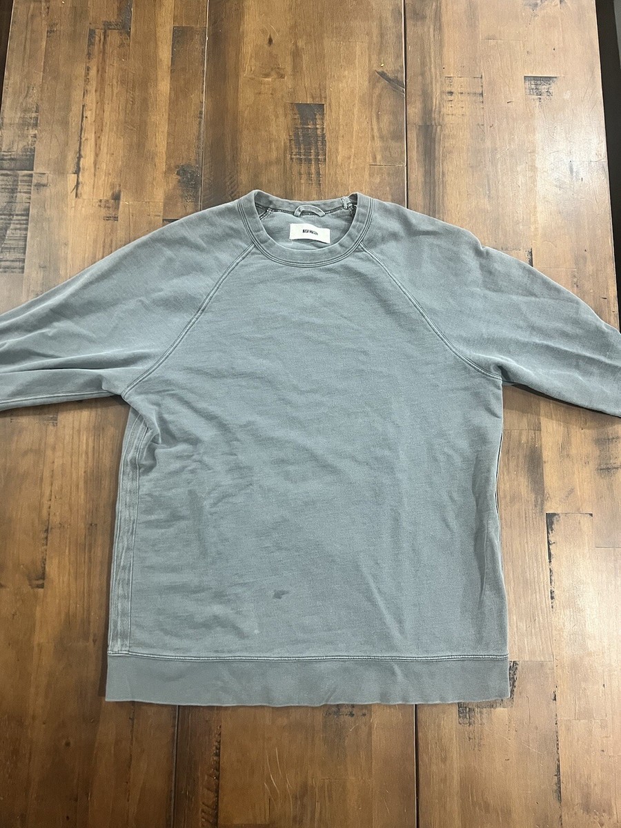 Buck Mason Interloop Crew Gray Faded Sweatshirt Size L | eBay