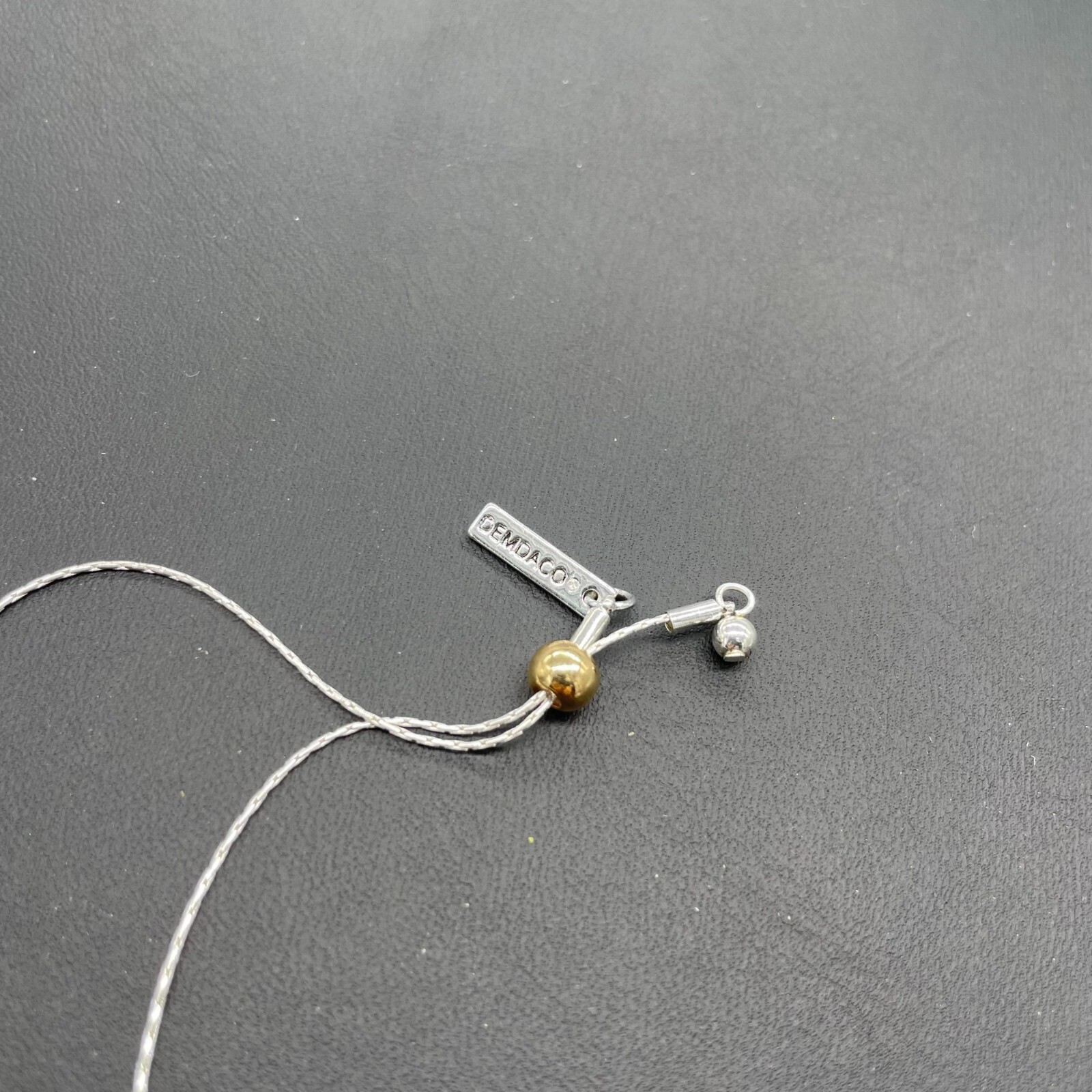 Demdaco Morse Code Bracelet Silver Gold Tone Bead… - image 5