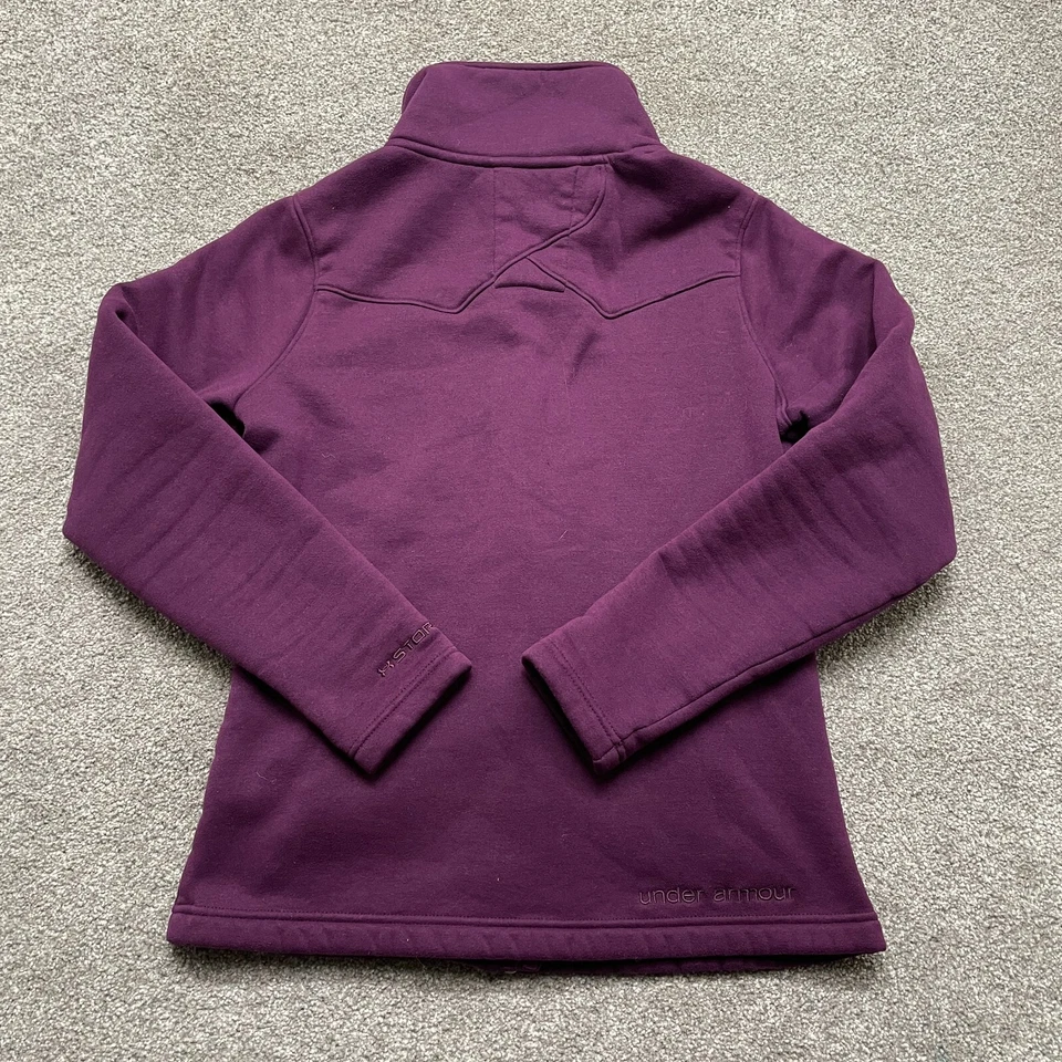Under Armour Suéter Adulto Pequeño Púrpura Cremallera Completa Tormenta Sudadera Cuello Alto Foto 3 de 4