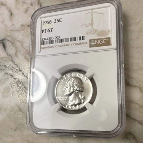 Washington Quarter 1956 NGC PF 67 Silver Proof Philadelphia KM#164