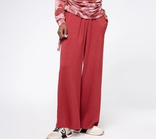 Anybody Lounge Brushed French Terry Straight Leg Pants Redwood L New