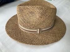Stetson Straw Fedora S/m Really Nice